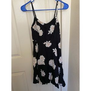 Old Navy Black Floral Cami Dress